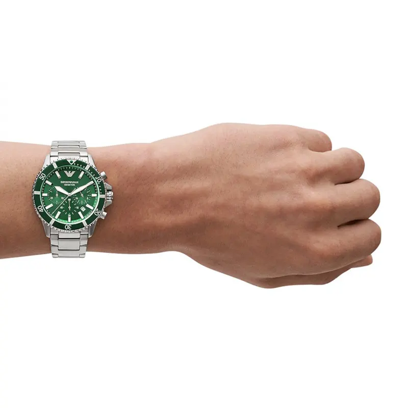 Emporio Armani World Explorer Green Dial Men's Watch- AR11500